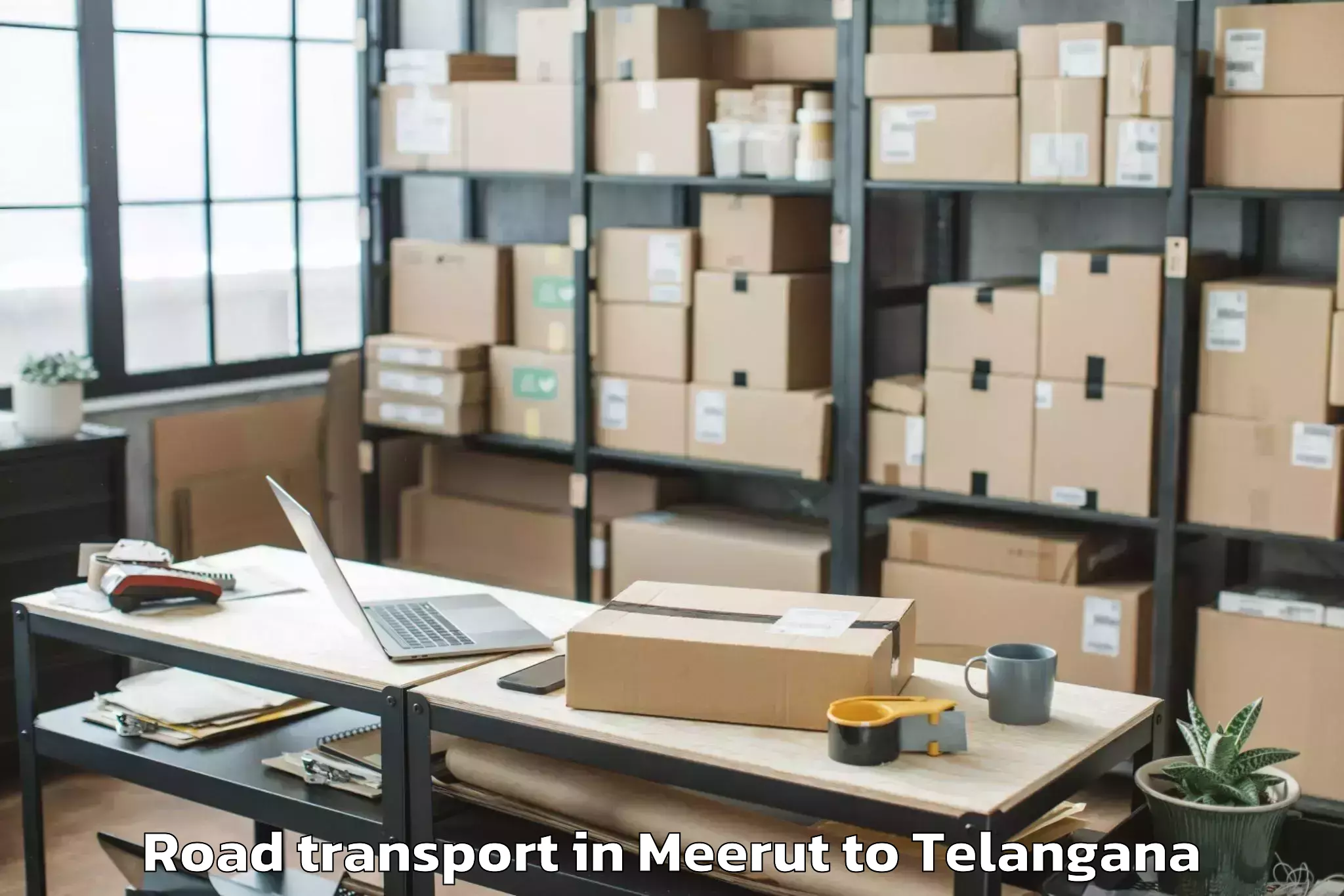 Book Meerut to Hajipur Mancherial Road Transport Online